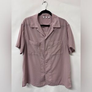 Uniqlo Woman’s XL 100% Cotton Blush Button‎ Up